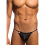 Perizoma uomo sexy in pizzo tanga g string nero trasparente intimo slip mutanda