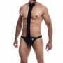 Perizoma uomo sexy sospensorio tanga erotico con cravatta in pizzo jockstrap hot