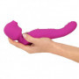 vibratore clitoride vaginale ricaricabile morbido silicone rosa flessibile donna