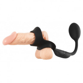 Plug con anello fallico mini vibratore per uomo dildo vibrante stimolatore anale