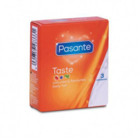 Preservativi Pasante Misti Taste 3 pz aromatizzati profilattici lubrificati in lattice