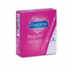 Preservativi Pasante lubrificati profilattici in lattice Regular 3 pz