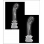 fallo in vetro glass trasparente con ventosa in silicone dildo vaginale anale