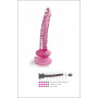 fallo realistico in vetro glass dildo con ventosa silicone pene vaginale anale