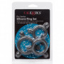 Kit Ring set anello fallico ritardante stimolatore pene e testicoli in silicone