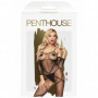 Bodystocking a rete nero trasparente sexy fishnet catsuit cavallo intimo aperto