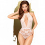 Body intimo donna slip in pizzo bianco trasparente sexy bodysuit mutanda erotico