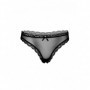 perizoma a vita alta con pizzo fiocco sexy tanga intimo nero trasparente donna
