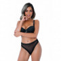 perizoma a vita alta con pizzo fiocco sexy tanga intimo nero trasparente donna