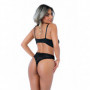 Perizoma vita alta sexy tanga nero trasparente e pizzo slip donna intimo aperto