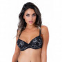 reggiseno hot senza ferretto donna lingerie erotica ragazza con pizzo nero sexy