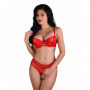 reggiseno donna senza ferretto lingerie erotica con pizzo rosso trasparente sexy