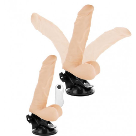 fallo realistico con ventosa testicoli vibratore vaginale anale dildo vibrante