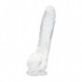 Pene finto realistico dildo vaginale anale fallo con testicoli e ventosa 20 cm