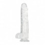 Fallo realistico dildo vaginale anale pene finto con testicoli e ventosa XL 25cm