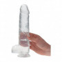 Fallo realistico dildo vaginale anale pene finto con testicoli e ventosa XL 25cm