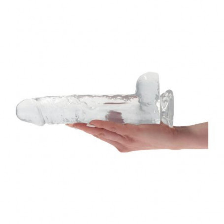 Fallo realistico dildo vaginale anale pene finto con testicoli e ventosa XL 25cm