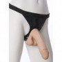 Imbragatura con fallo realistico dildo vaginale anale pene finto grande strap on
