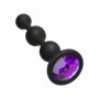 ButtPlug stimolatare anale fallo a sfere dilatatore dildo in silicone con pietra