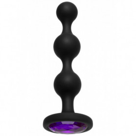 ButtPlug stimolatare anale fallo a sfere dilatatore dildo in silicone con pietra