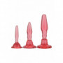 Set buttplug mini maxi anal kit stimolatore fallo dilatatore conico con ventosa