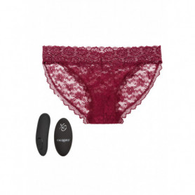 Slip sexy in pizzo rosso con ovetto vibrante stimolatore vaginale mini vibratore