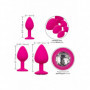 Kit anal plug butt in silicone con pietra dilatatore indossabile dildo mini maxi