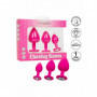 Kit anal plug butt in silicone con pietra dilatatore indossabile dildo mini maxi