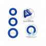 Anello fallico blu in silicone stimolatore per pene e testicoli miglior erezione