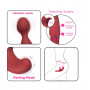 Vibratore rabbit doppio dildo vibrante in silicone per punto G clitoride vagina