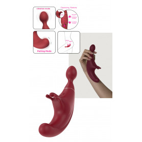 Vibratore rabbit doppio dildo vibrante in silicone per punto G clitoride vagina