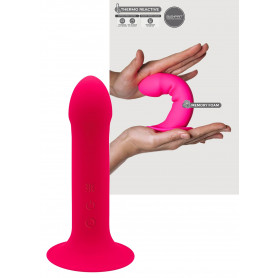 Vibratore con ventosa in silicone morbido dildo liscio vibrante anale e vaginale