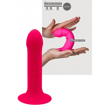 Vibratore con ventosa in silicone morbido dildo liscio vibrante anale e vaginale