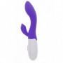 Vibratore rabbit in silicone doppio dildo vaginale clitoride vibrante per donna