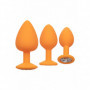 Plug anale in silicone con pietra kit dilatatore indossabile mini maxi dildo but