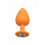 Plug anale in silicone con pietra kit dilatatore indossabile mini maxi dildo but