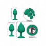 Kit anal plug butt in silicone con pietra mini maxi dilatatore dildo indossabile