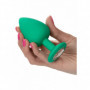Kit anal plug butt in silicone con pietra mini maxi dilatatore dildo indossabile
