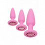 Plug anale in silicone kit dilatatore mini maxi indossabile con pietra dildo sex