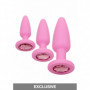 Plug anale in silicone kit dilatatore mini maxi indossabile con pietra dildo sex