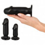 Fallo anale indossabile set dildo realistico mini maxi dilatatore plug butt nero