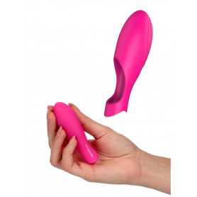 Vibratore da dito in silicone stimolatore vaginale anale clitoride vibrante rosa