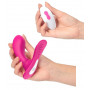 Vibratore in silicone realistico doppio stimolatore vaginale punto G clitoride