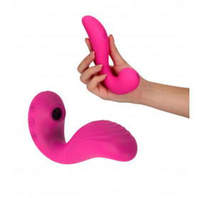 Vibratore vaginale in silicone doppio stimolatore vibrante succhia clitoride