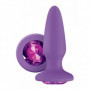 Plug anale maxi con pietra big dilatatore in silicone butt grande dildo liscio