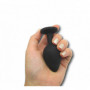 Plug anale medio con pietra dilatatore indossabile butt in silicone morbido nero