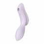 Vibratore vaginale doppio in silicone reale succhia clitoride Curvy Trinity 2