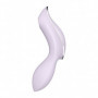 Vibratore vaginale doppio in silicone reale succhia clitoride Curvy Trinity 2