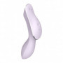 Vibratore vaginale doppio in silicone reale succhia clitoride Curvy Trinity 2