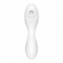 Vibratore vaginale doppio Curvy Trinity 5 succhia clitoride in silicone reale